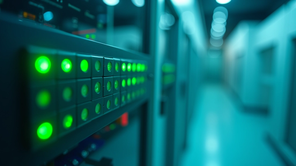 IoT sensör ağı bağlantıları, yeşil ışıklı teknoloji ekipmanlı yakın görünüş